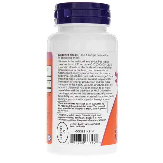 Ubiquinol 100 Mg, NOW